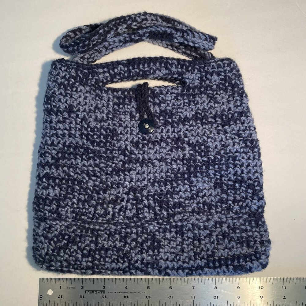 Crochet Handbag/Shoulder bag - Hand crafted – Blue